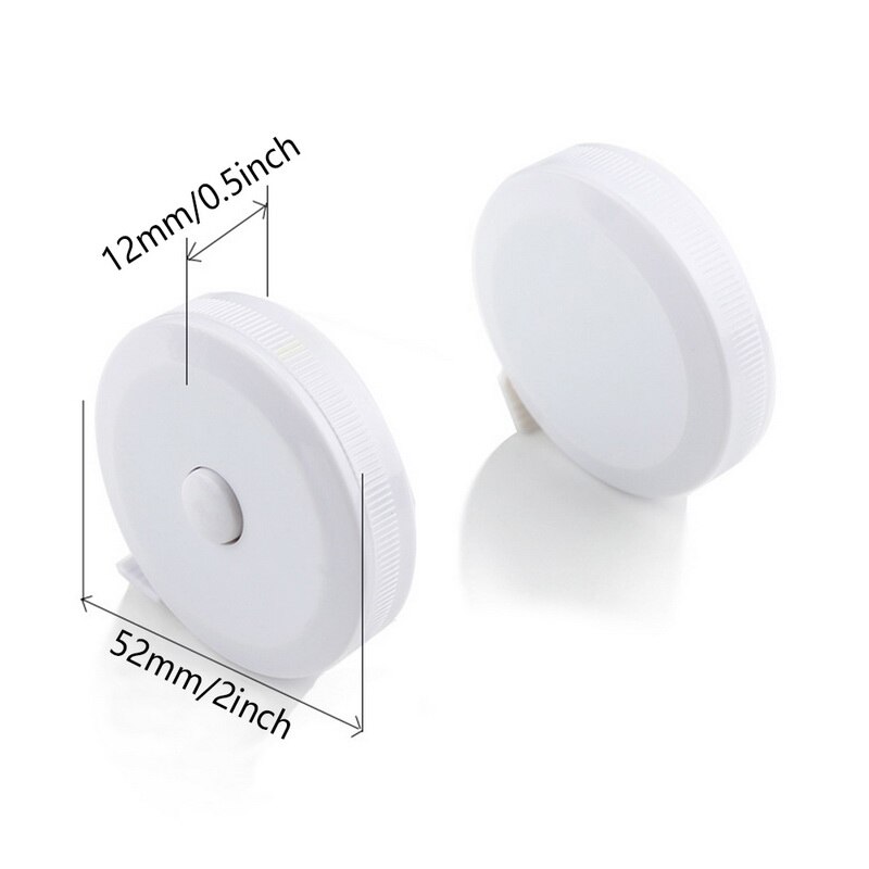 Cinta de medir retráctil para el cuerpo tela medición costura a medida botón 150cm/60 pulgadas retráctil: A