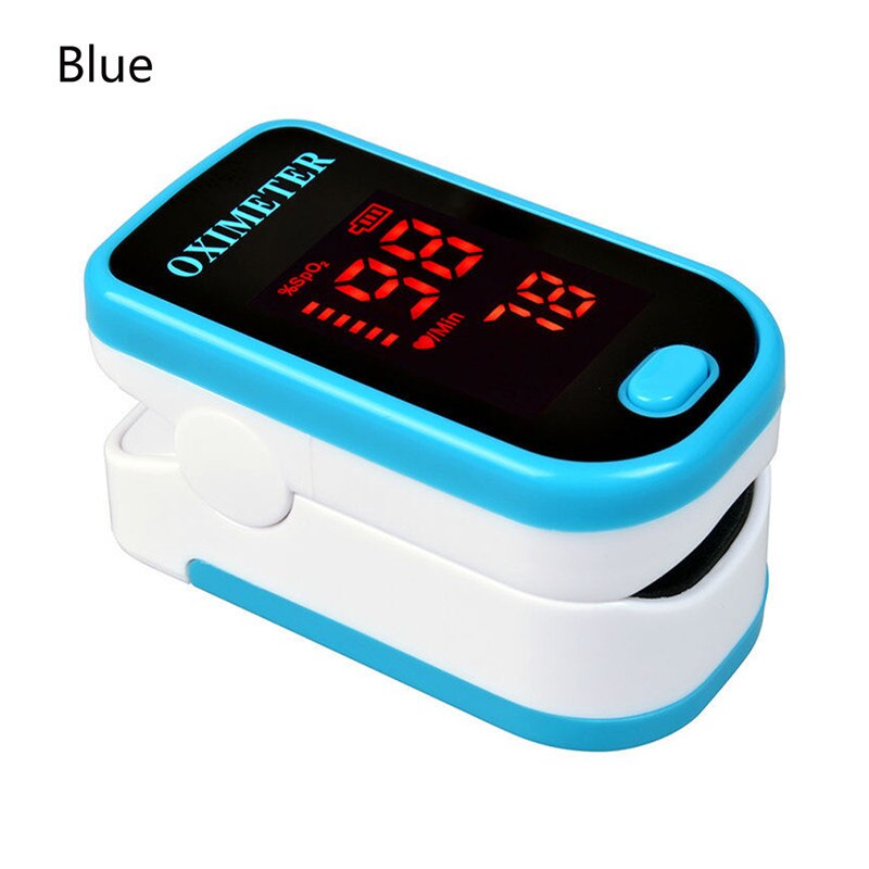 Pulse Oximeter Fingertip Blood Oxygen SpO2 Monitor Fitness Tracker Health Care Sports Exercise Monitoring Digital LED Display: style 5-blue