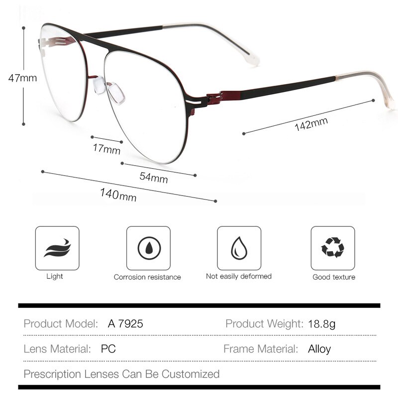 Montura de gafas ópticas de aleación de silicona para hombres, gafas graduadas para miopía , a la de gran tamaño montura de Metal, gafas ULTEM