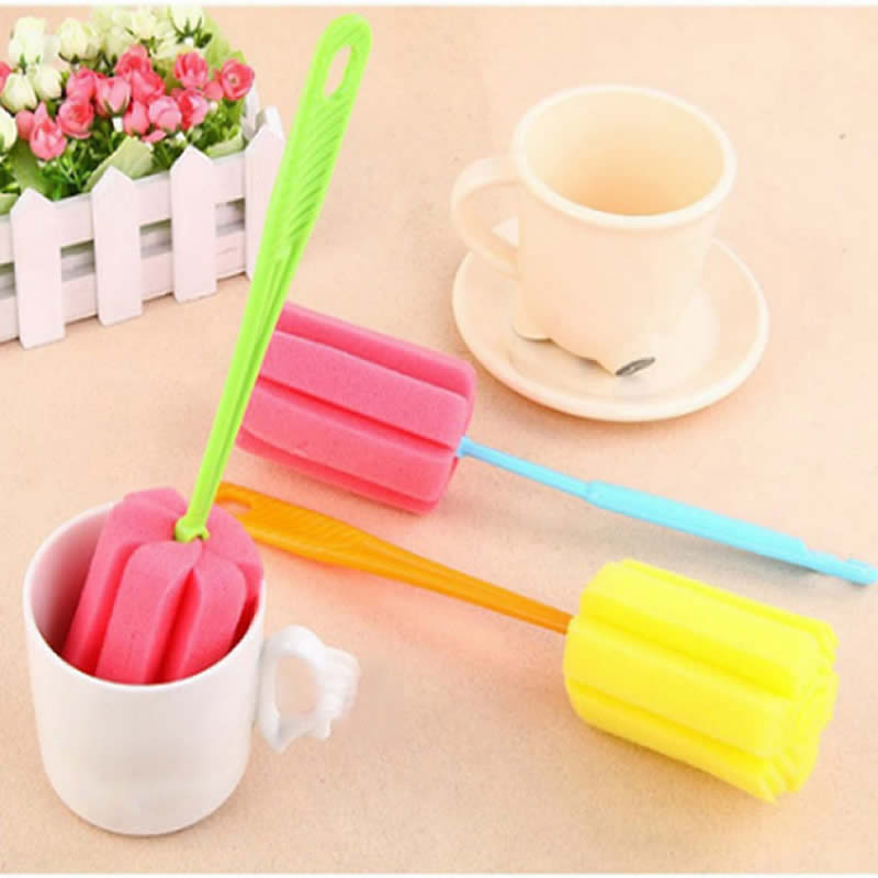 1PCS Bottle Sponge Brushes Cup Glass Milk Bottles Brush Washing Cleaning Cleaner Kitchen Tools baby milk brush: Default Title
