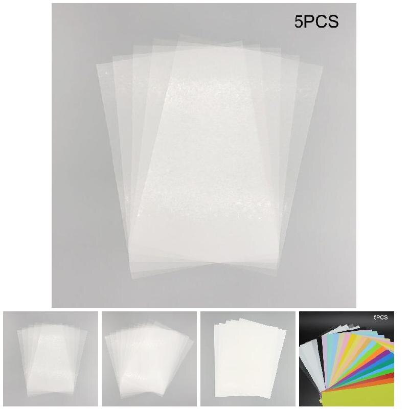 Newly 5 Pcs/Set Color Heat Shrink Sheet Plastic Magic Paper Sheet for Educational DIY Crafts TE889