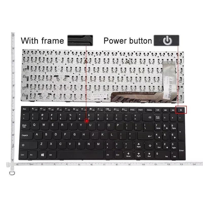 UK English Laptop Keyboard For Lenovo IdeaPad 110-15ISK 110-17ACL 110-17IKB V110-17ISK 110-15 110-15AST 110-15IAP 110-15IKB: WHITE
