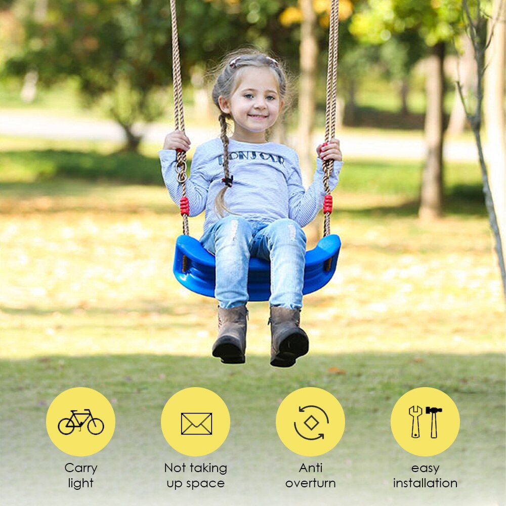 Outdoor Swing Toys for Children Indoor Swing Rope Seat Molded For Kids Enjoy Flowers Birdsong Garden Toy Swings