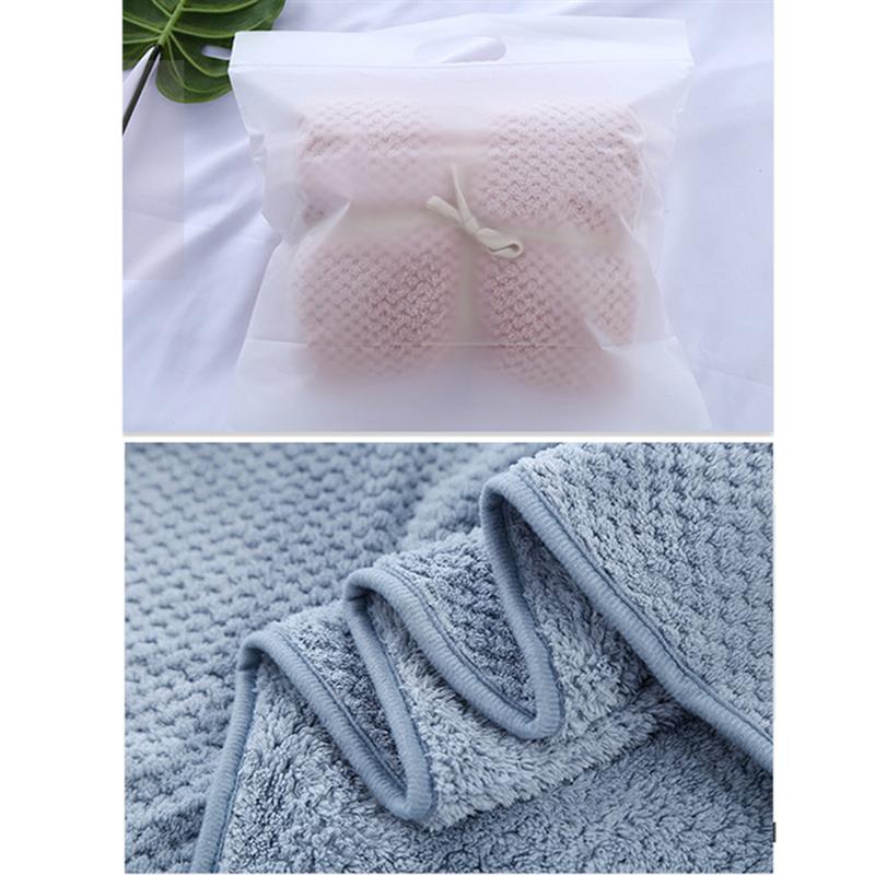 1 Set Coral Fleece Badkamer Handdoeken Dikker Badhanddoeken Pure Kleur Coral Fluwelen Badhanddoeken Roze Grijs Groen Bruin Blauw