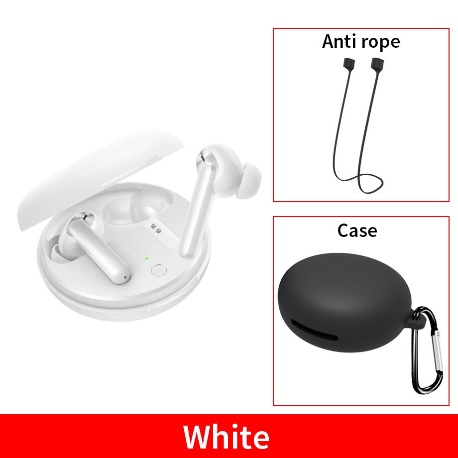 Oppo enco  w31 tws -kuulokkeet bluetooth 5.0 -kuulokkeet, matalan latenssin, langattomat nappikuulokkeet, 25 mah, ipx 4 -kuulokkeet find  x2 x2 pro ace 2 -puhelimelle.: Lisää musta kotelo w
