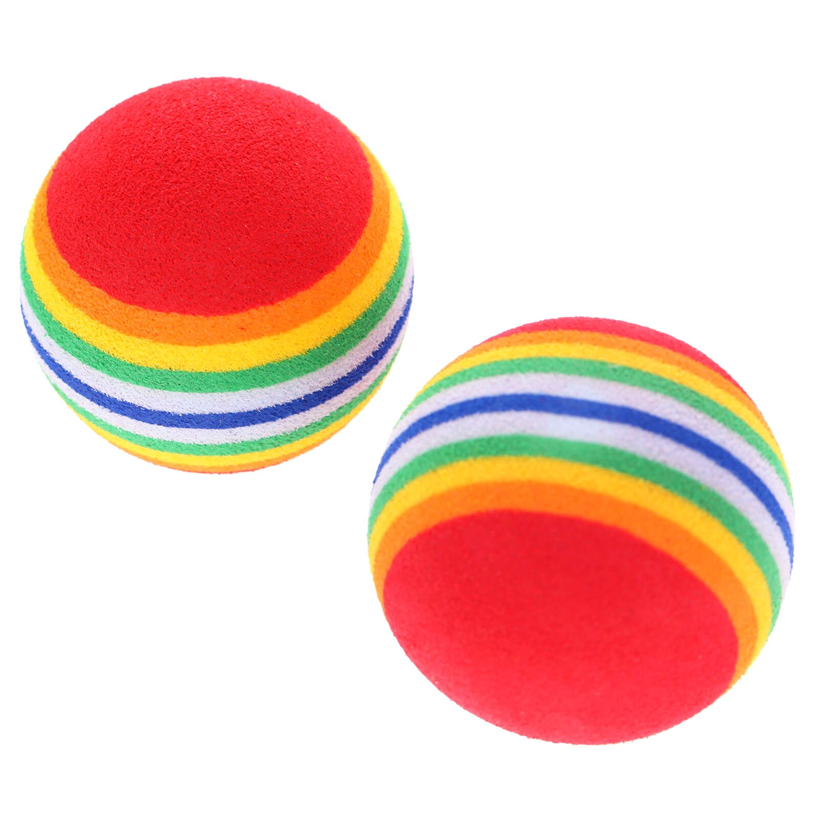 20Pcs 38mm Soft Golf Swing Practice Foam Balls Sponge Practice Rainbow Balls Cute Small Pet EVA Toys Indoor Golf Training Balls