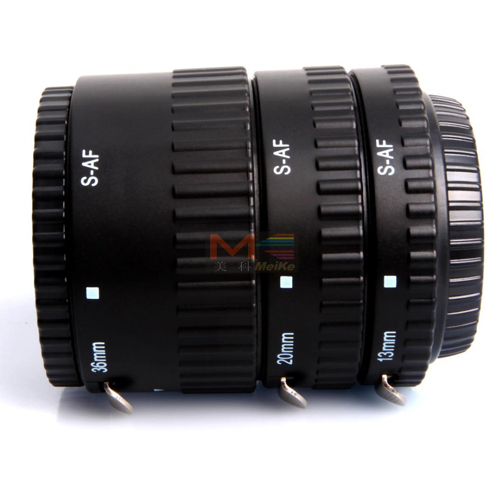 Meike MK-S-AF-B ABS Auto Focus AF Macro Extension Tube Set voor Sony Minolta EEN mount a99 a58 a350 a550 a77 a580 a200 a33