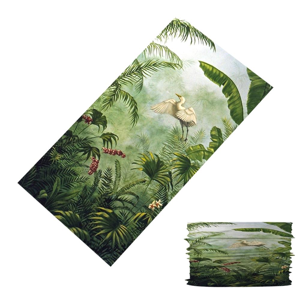 Dessin animé vert plante motif Bandana écharpe tête/visage/masque/cou double usage Tube magique foulard cyclisme en plein air Sport chapeaux: E