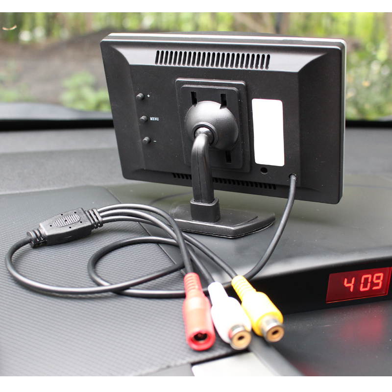 HD 800X480 2 vías entrada de vídeo 5 pulgadas TFT reproductor de vídeo Automático 5 "Monitor de aparcamiento de coche para sistema de asistencia para estacionamiento de cámara retrovisor