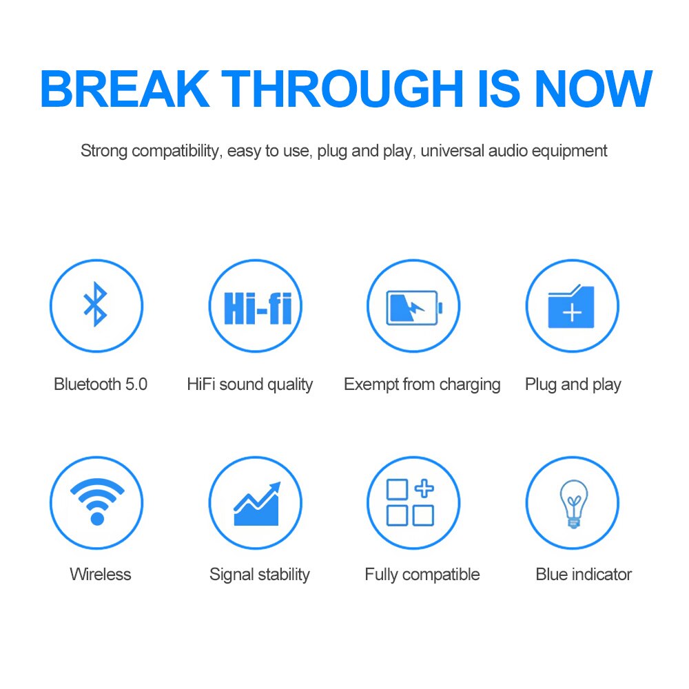 Bluetooth wireless receiver Adapter Dongle USB Bluetooth 5.0 Transmitter Receiver Adapter TV PC Headphones USB Receiver