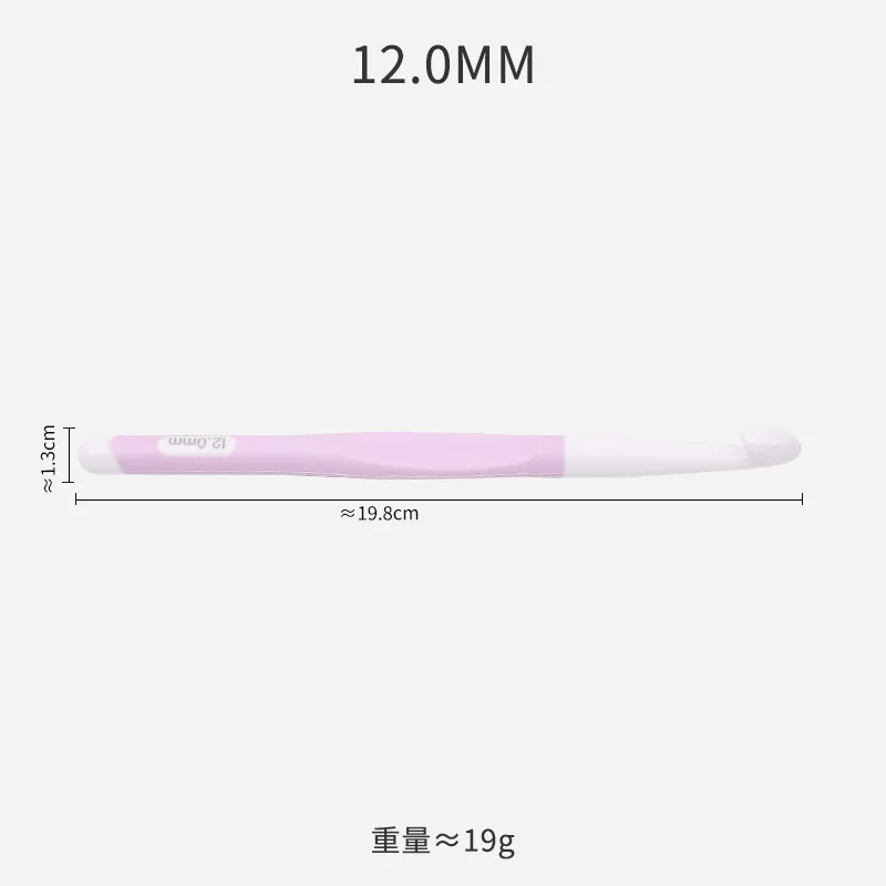 Ganchos de ganchillo de plástico, agujas de tejer de 8/10/12/15mm, Color aleatorio, manualidades de hilo tejido para el hogar, herramientas de tejer para el hogar, 1 Uds.: Multicolor