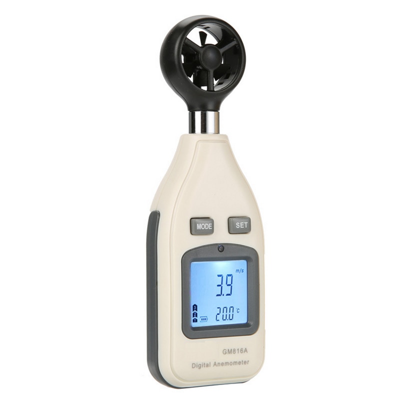 100% originele GM816A Digitale Anemometer Wind meter met LCD backlight display Handheld windmeter
