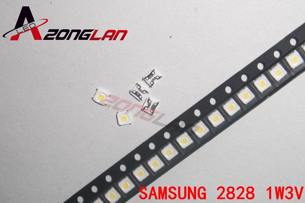Rétroéclairage LED pour SAMSUNG TV, 100 pièces, Application, puce de rétroéclairage, 3255 1.5W, 3V 2828, blanc froid, LCD TV