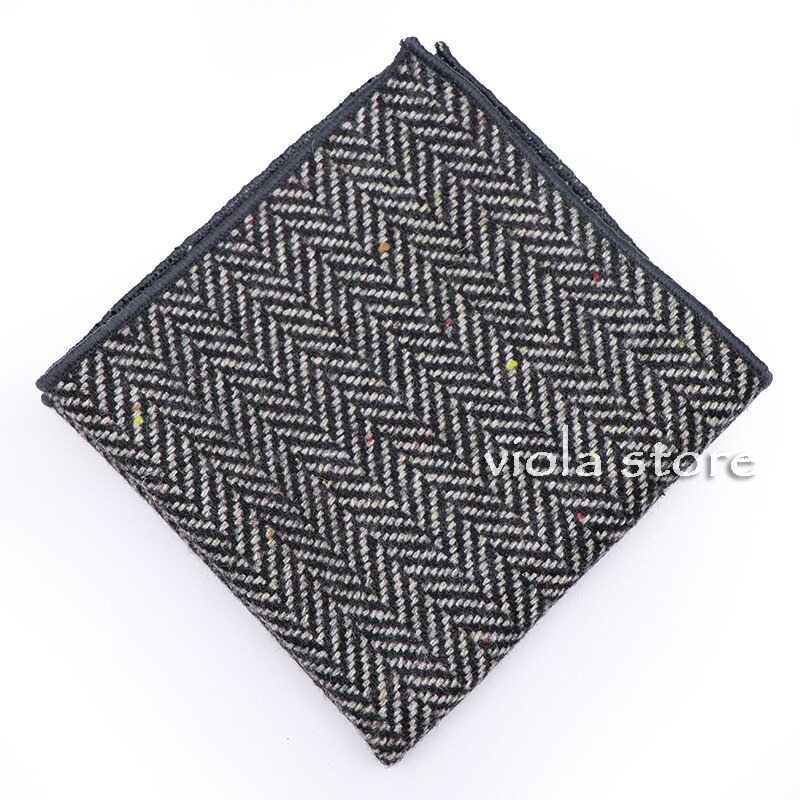 Klassisk plaid stribet blød 50% uld kashmir lomme firkantet 24cm herre jakkesæt hanky festlommetørklæde smoking slips matchende vinter: 01
