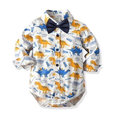 Gentleman baby jongens romper + strik lange mouwen enkelrijs geruite print kerst jumpsuits 6 kleuren: Afdrukken / 9m