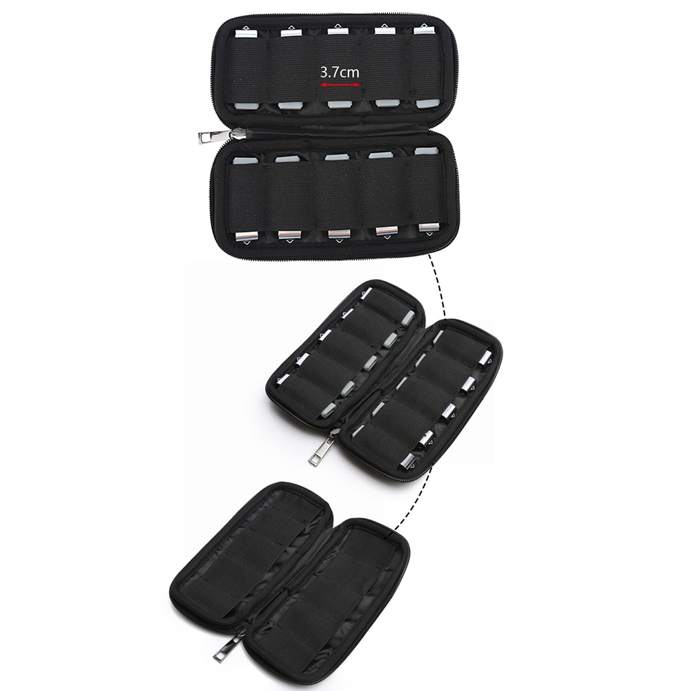 Protective Storage Organizer Case USB Flash Drives Travel Dustproof Holder Portable Durable Zipper Shockproof Case U Disk Bag