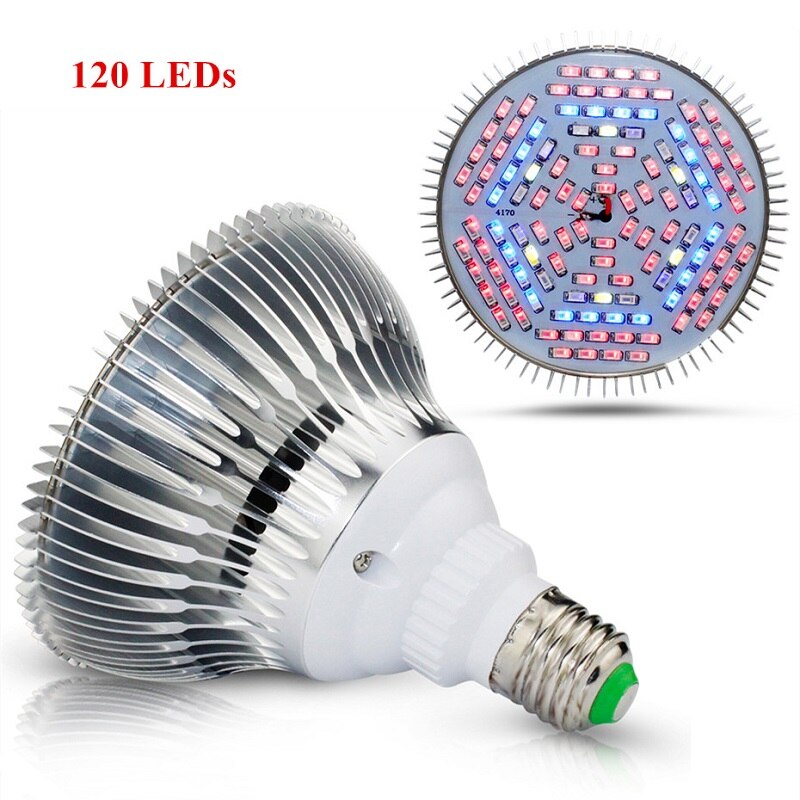 Grow Led E27 Phyto Lamp 10W 30W 50W 80W E27 Led Grow Light Volledige Spectrum Fitolampy ac85-265V SMD 5730 IR Uv Led Lampen Voor Planten: 80W 120Leds