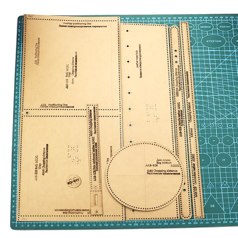 Borsa a secchiello in pelle fatta a mano fai-da-te borsa a tracolla borsa a tracolla modello di disegno modello di carta kraft disegno borsa cilindro in pelle fai da te