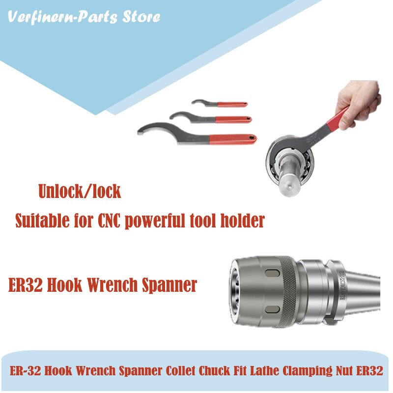 Pouvoir ER32 Haak Wrench ER-32 Spanner voor Spantang Draaibank Spanmoer CNC ER 32