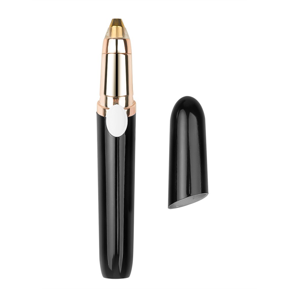 Mini épilateur sans douleur pour le corps, sourcils, en forme de rouge à lèvres, cou, jambes, rasoir Facial: A Black