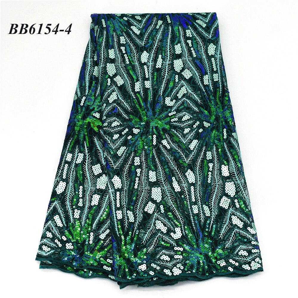 The latest style french net embroidery with sequin women party dress lace 5 yards: 4