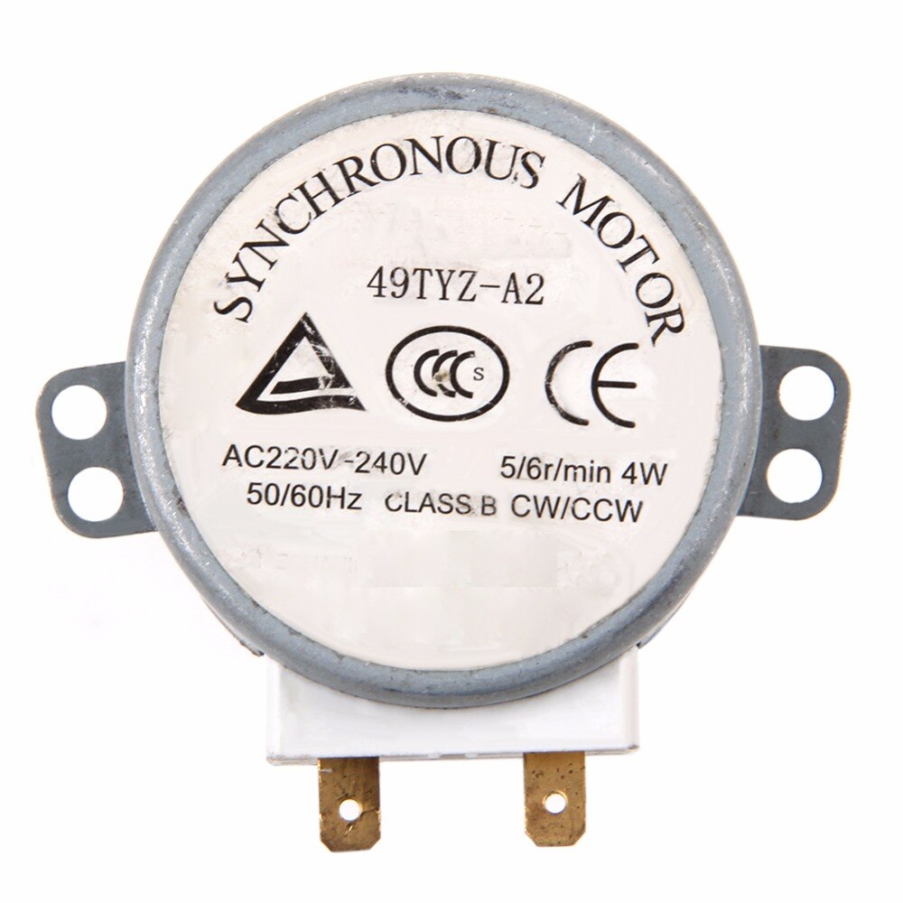 1Pc x silnik mikrofalowy CW/CCW 4 W 5/6 RPM AC 220-240V stół obrotowy synchroniczny 49TYZ-A2
