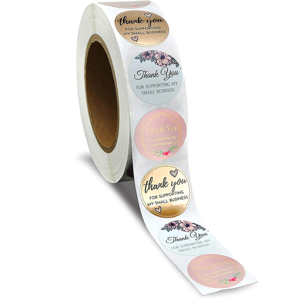 100–500 Stück Danke für sterben Unterstützung meines Kleinunternehmens Blumenaufkleber Geschenkverpackung Siegeletikett Scrapbooking Briefpapieraufkleber: verrotten