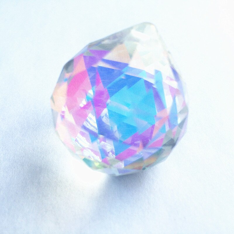 10pcs/lot Clear AB 30mm Crystal Faceted Balls ( Free Ring) Glass Sparkle Chandelier Pendants/ Crystal Lamp Parts