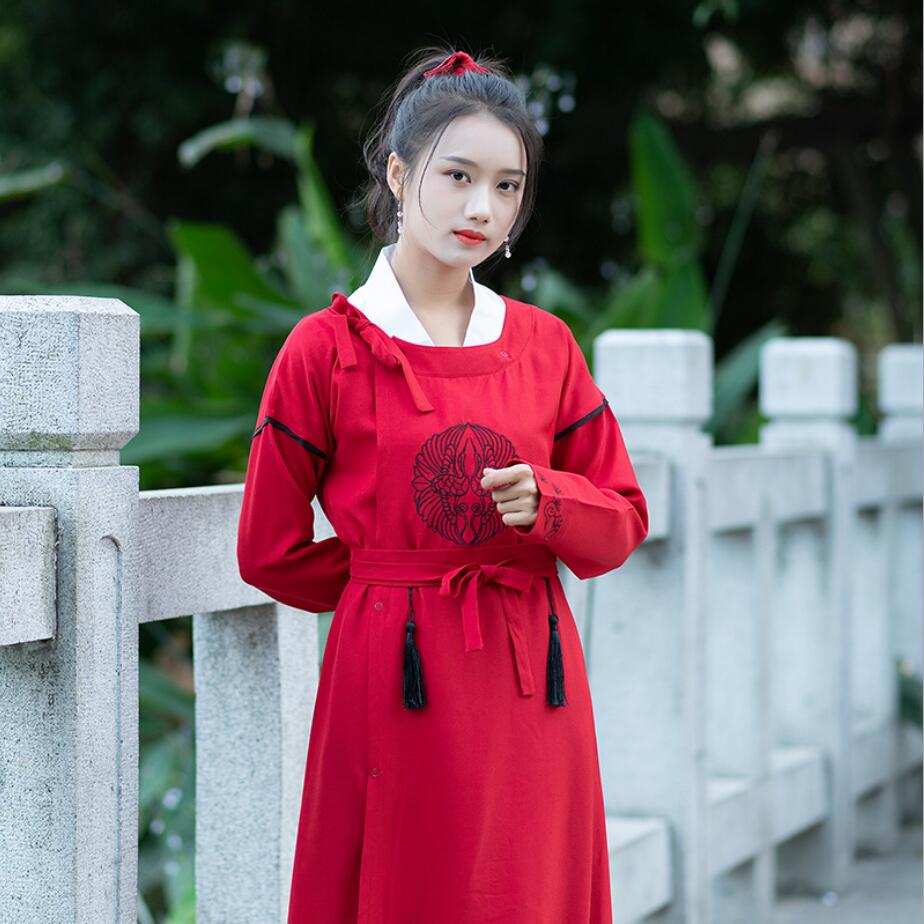 Traje chino antiguo dinastía Tang étnico de manga larga Hanfu danza folclórica vestido para actuación en escenario tradicional chino