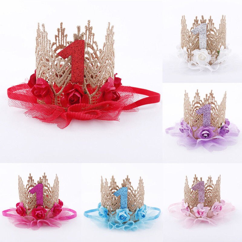 Haaraccessoires Haarbanden voor Meisjes Kroon Hoofdbanden Glitter Roze/Goud Haar Hoepel Koningin Haarbanden Hoofddeksels Feest Haaraccessoires (4
