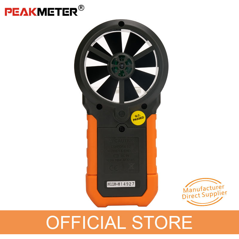 PEAKMETER PM6252A PM6252B LCD Digital Anemometer thermometer Wind Air Velocity Tester Humidity Temperature Backlight RH USB Port