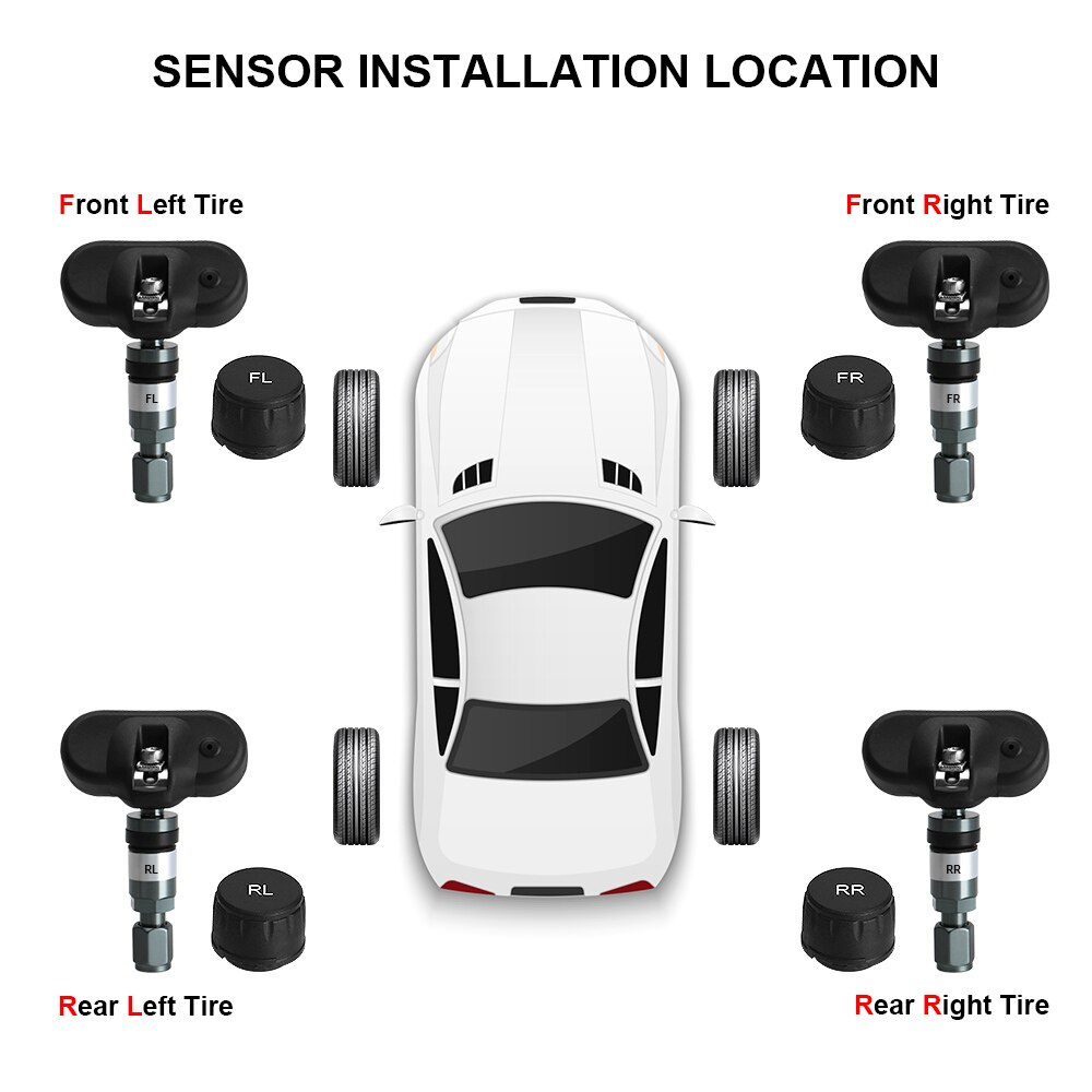 Android Tpms 4 Interne Externe Sensoren Usb Tpms Snesor Voor Auto Radio Dvd Gps Navigatie Speler Bandenspanningscontrolesysteem