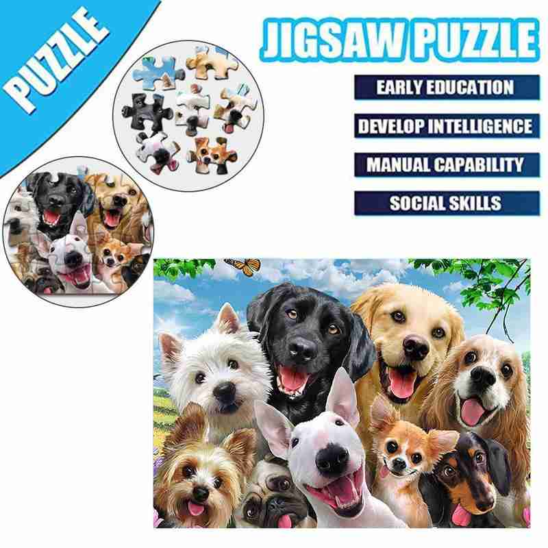 1000 Stuks Puzzels Set Voor Kinderen Volwassen Puppy Hond Puzzels Assembleren Speelgoed Puzzel Papier Puzzel Kinderen Educatief Speelgoed