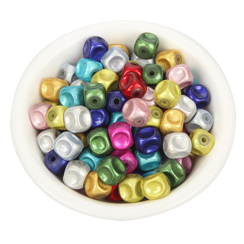 Mixed Square Dream Acrylic Beads Charm Loose Spacer Beads For Jewelry Making DIY Needlework Bracelet Accessories