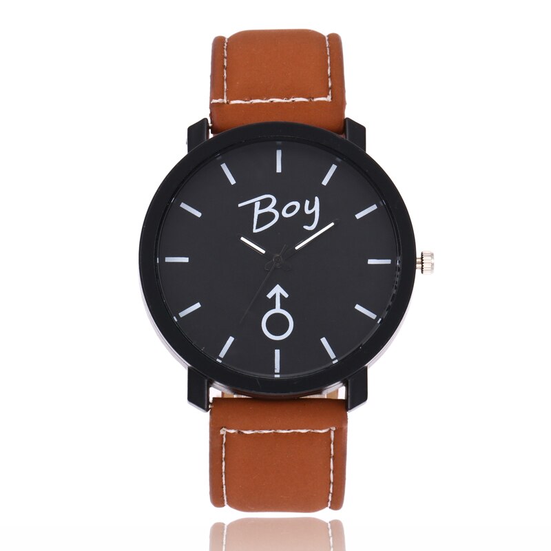 Mode Lederen Quartz Analoog Vrouwen Mannen Lovers 'Horloge Fluwelen Riem Horloge Luxe Horloge