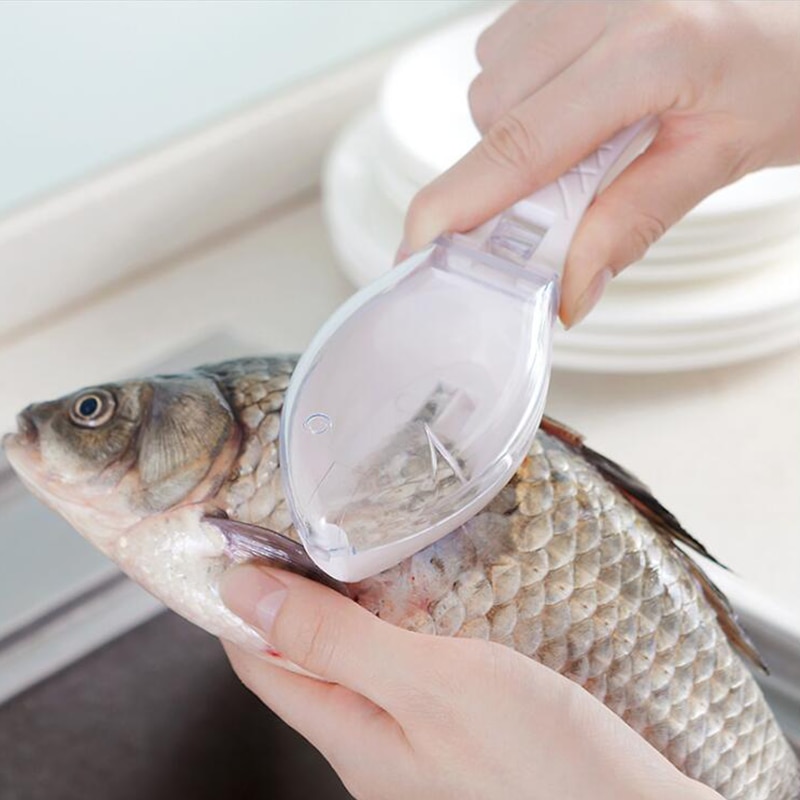 Wonderlife escova de pele de peixe raspagem escala de peixe ralador de escova rapidamente remover peixe faca descamação limpa raspador de pele