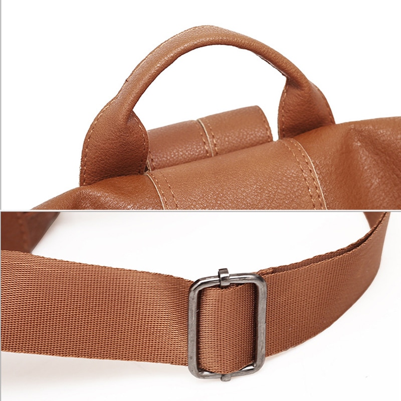 Mochila antirrobo impermeable para mujer, bolso de hombro grande de cuero PU, YS-BUY