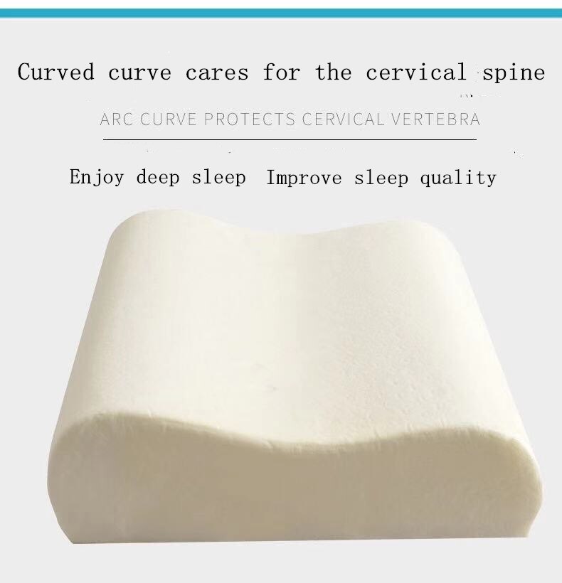 Mlily Memory Foam Bed Orthopedic Pillow for Neck Pain Sleeping with Embroidered Pillowcase 50*30cm