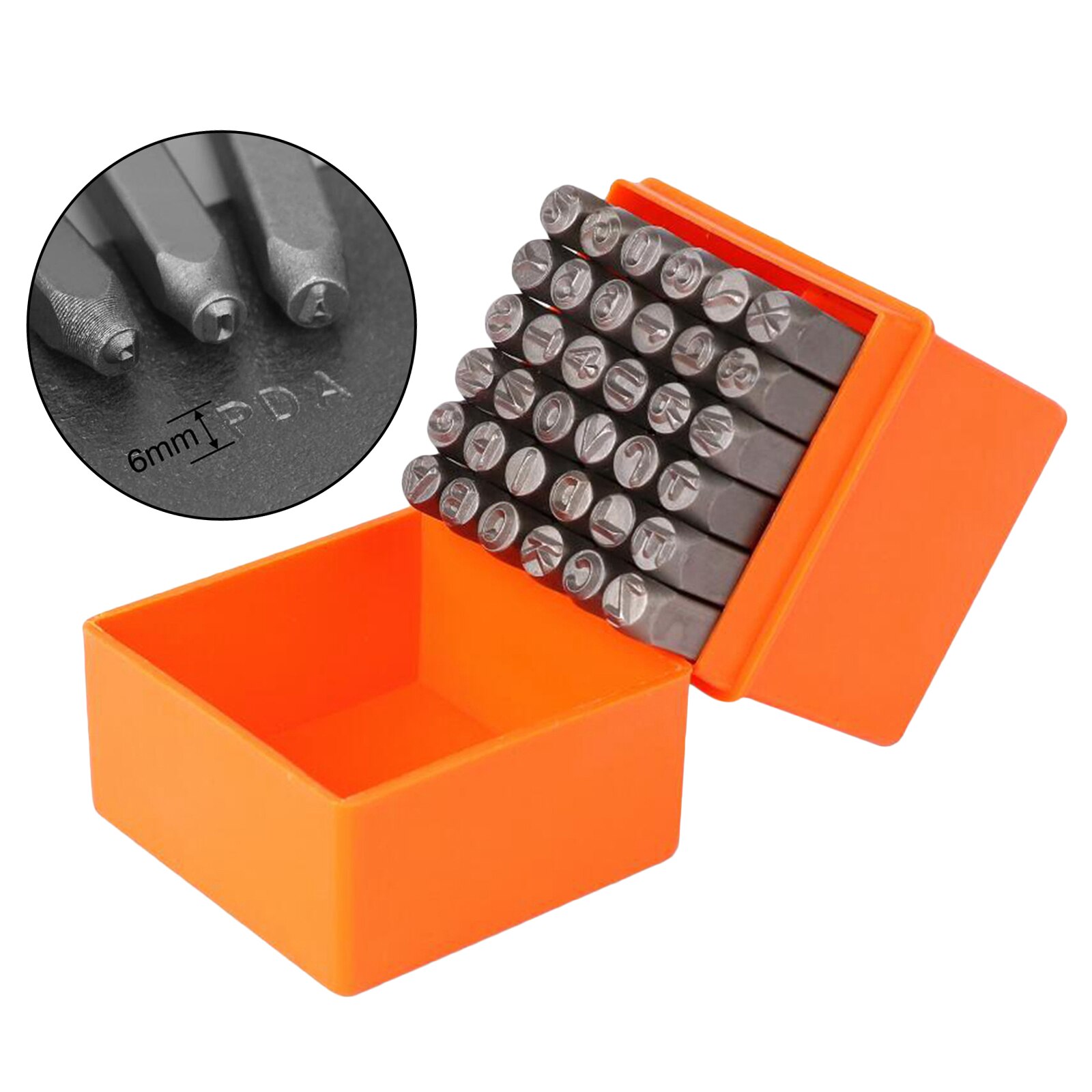 36pc Capital Letters and Numbers Stamp Set Alphabet Stamp Tools: 6mm