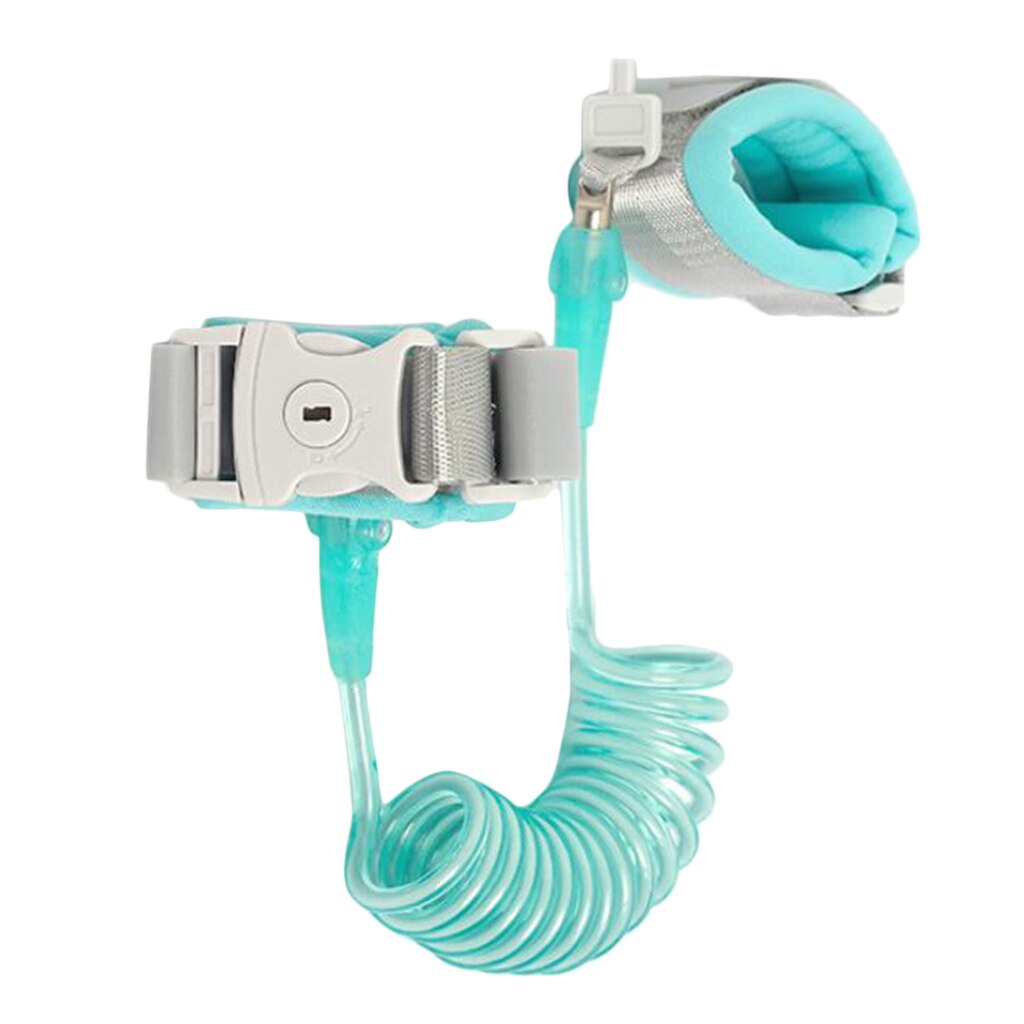 Toddler baby barn barn sele gå rem handled länk band koppel med lås: Grön