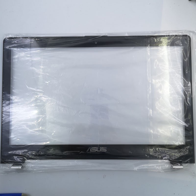 15.6 &quot;dla Asus VivoBook S550 S550C S550CA S550CB S550CM TCP15F81 V0.5 V0.4 ekran dotykowy szkło Digitizer z przodu ramka Bezel