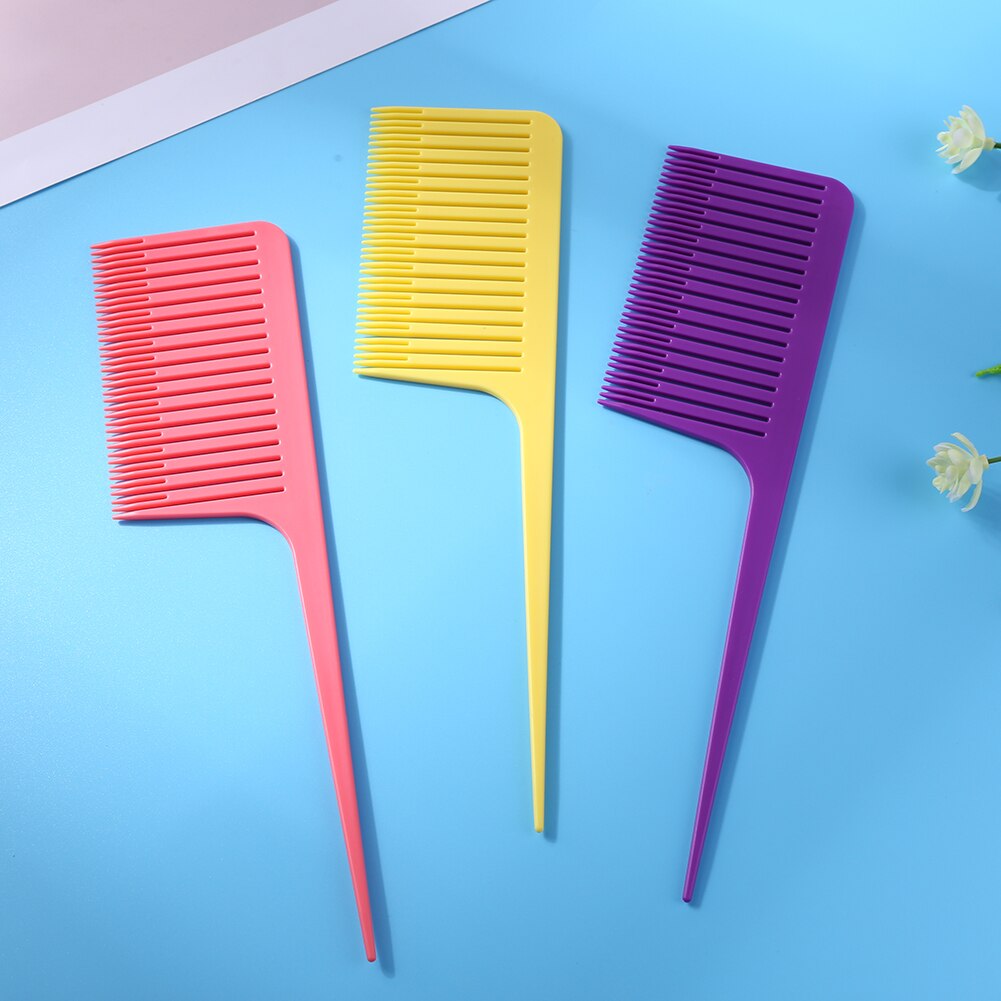 Hair Hairstyle Styling Tool Plastic One-Way Hair Dyeing Tail Comb Hairdressing Highlighting Sectioning Brush hair Accessories