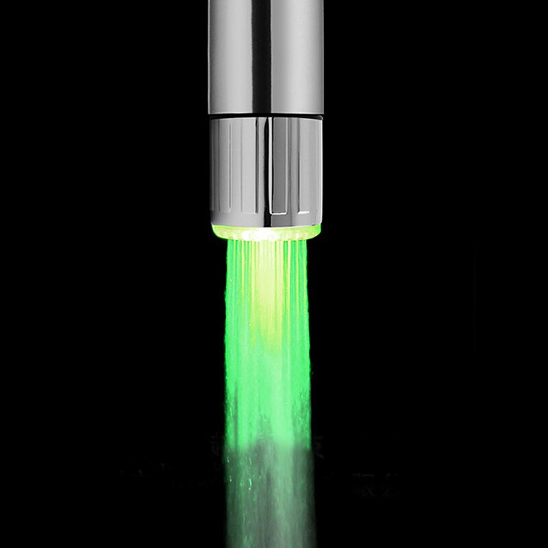 Grifo de ducha LED brillante, potencia hidroeléctrica de Color RGB, cabezal de ducha colorido romántico, múltiples modos seleccionables AA