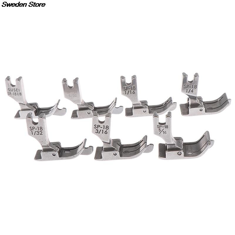 1PC 1/4 1/8 3/8 1/16 3/16 5/16 1/32 Metal Presser Foot SP-18 Industrial Sewing Machine Flat Car Moving Edge Single Needle Flat