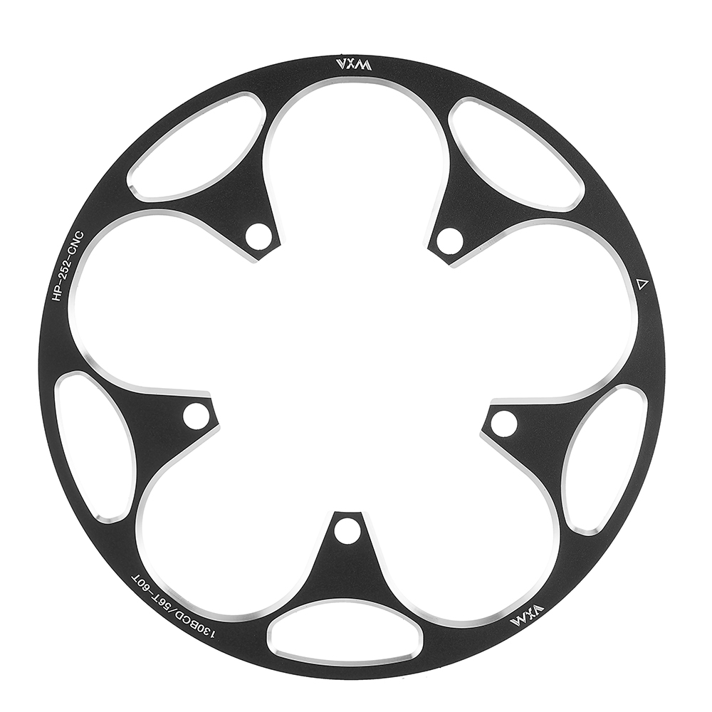 130BCD 50T-54T 56T-60T Road Bicycle Crank Set Aluminum Alloy Protective Plate Single Disc Sprocket Gear Strong Protective Cover: black / 24-32T