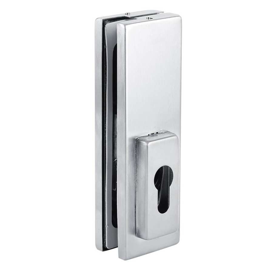 Glass Door Latch Anti-Theft Security Lock Stainless Steel Floor Lock for Glass Door Without Pivot Frame
