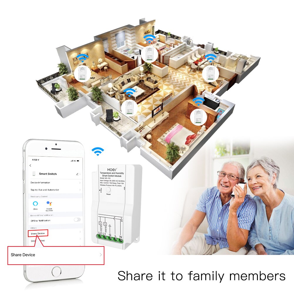 Wifi Smart Temperature Humidity Controller Probe Switch App Remote Control