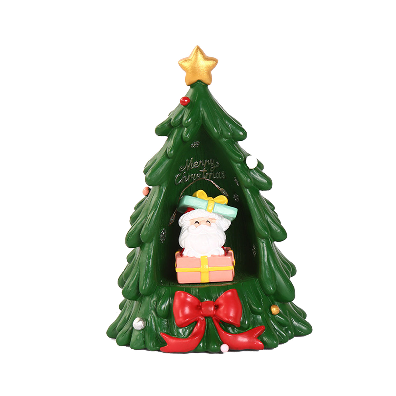 Christmas Santa Tafel Boom Ster Lichten Lamp Grote Tafelblad Kantoor Xmas Decoratie Pvc Wit Hout Thuis Ornamenten: green gift