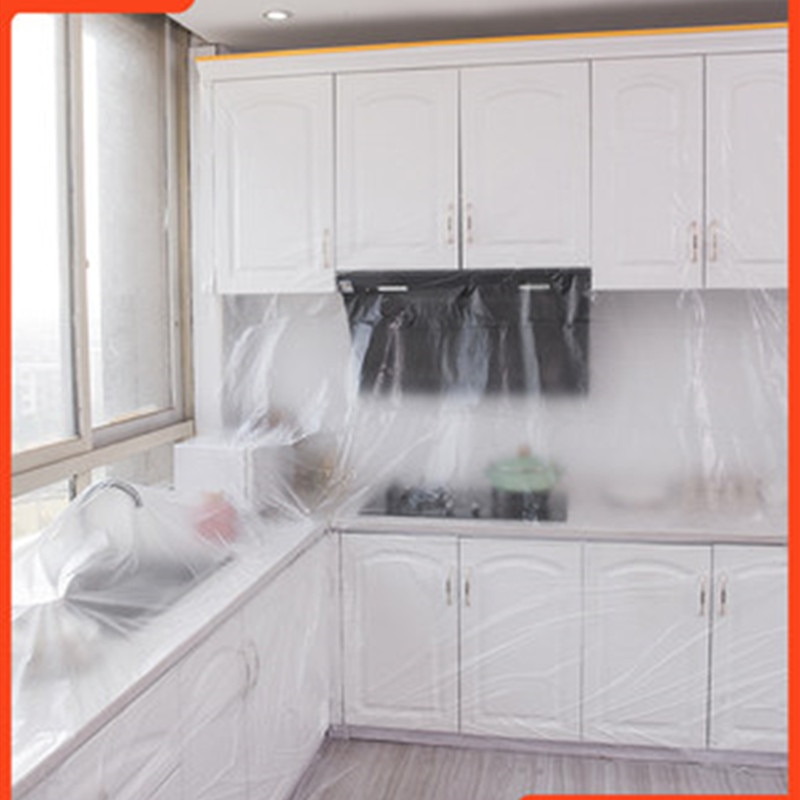 Cubierta antipolvo desechable para muebles, película protectora de plástico para decoración del hogar, a prueba de polvo