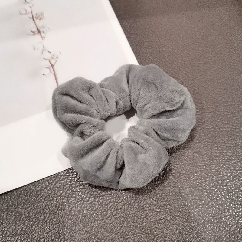 Winter Koe Kleur Haar Touw Vrouwen Fluwelen Chouchou Rubber Band Zachte Warme Elastische Haarbanden Kerstcadeaus Haaraccessoires: B2
